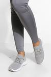 boohoo Wide Fit Basic Knitted Sports Trainers thumbnail 1