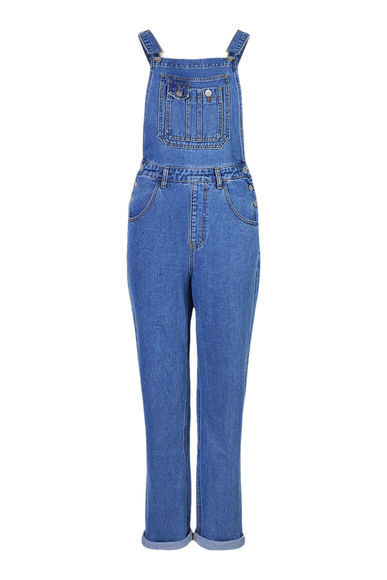 boohoo Roll Up Hem Relaxed Straight Leg Dungarees 5