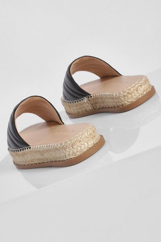 boohoo Quilted Espadrille Mule 4