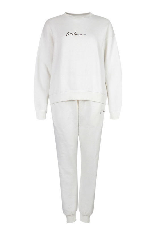 boohoo Woman Embroidered Sweater Tracksuit 5