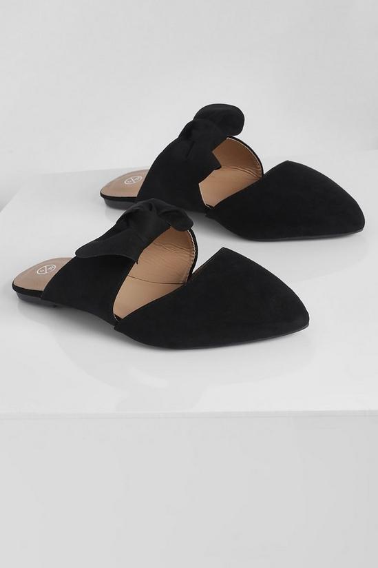 boohoo Wide Fit Bow Detail Mules 3