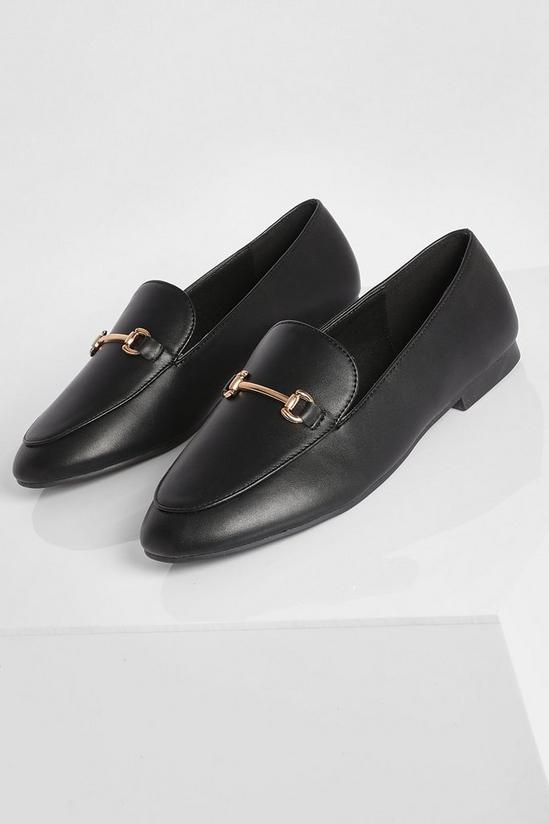 boohoo Wide Fit T Bar Loafers 3