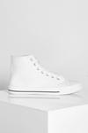 boohoo Wide Fit High Top Canvas Trainers thumbnail 2