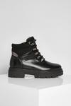 boohoo Wide Fit Padded Cuff Chunky Hiker Boots thumbnail 3