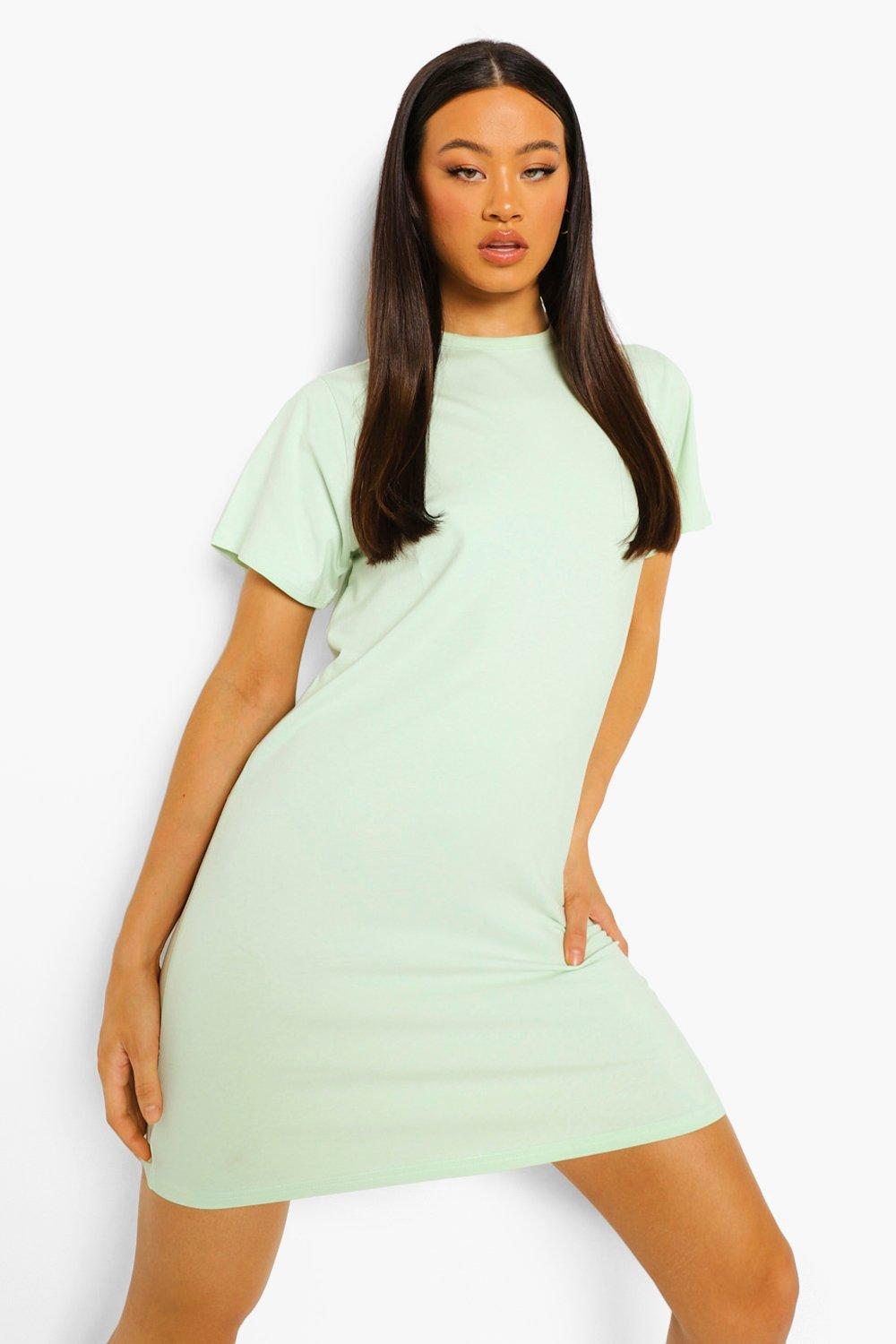 Basic Short Sleeve Mini Dress