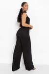boohoo Strappy V Neck Gathered Wide Leg Jumpsuit thumbnail 2