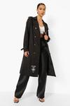 boohoo Branded Belted Trench Coat thumbnail 1