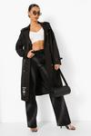 boohoo Branded Belted Trench Coat thumbnail 3