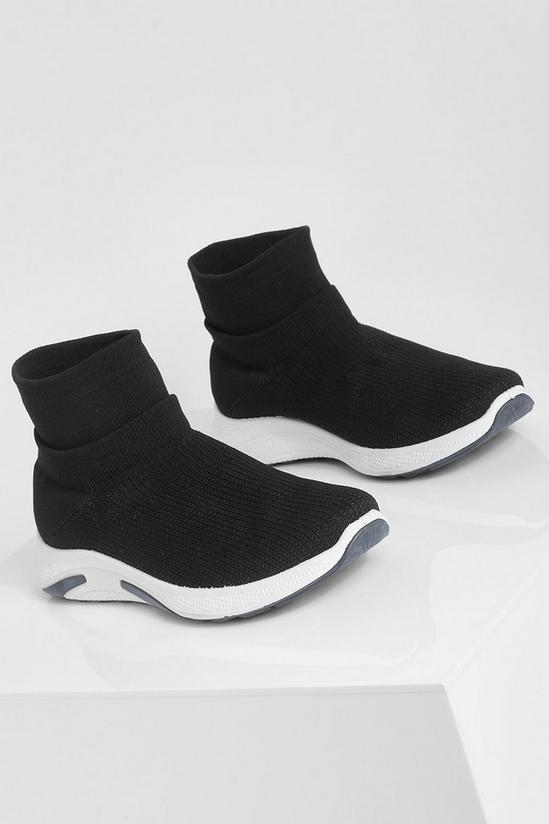 boohoo Wide Fit Knitted Sock Trainer 2