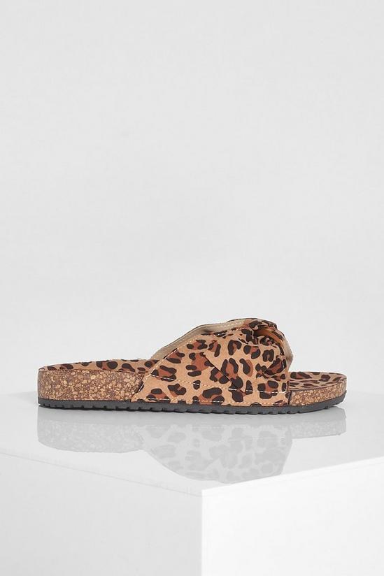 boohoo Suede Leopard Bow Detail Sandals 2