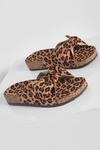 boohoo Suede Leopard Bow Detail Sandals thumbnail 3