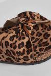 boohoo Suede Leopard Bow Detail Sandals thumbnail 5