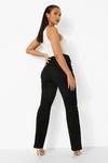 boohoo Slashed Knee High Waisted Straight Fit Jeans thumbnail 2