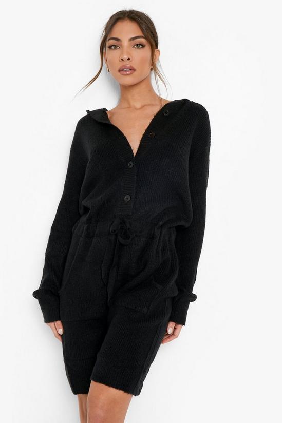boohoo Hooded Knitted Playsuit 1