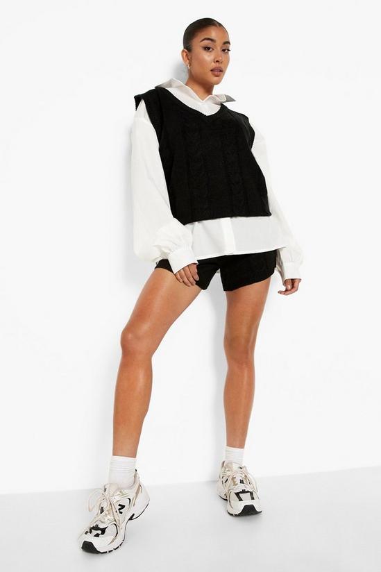 boohoo Cable Knit Tank And Shorts Co-ord 1
