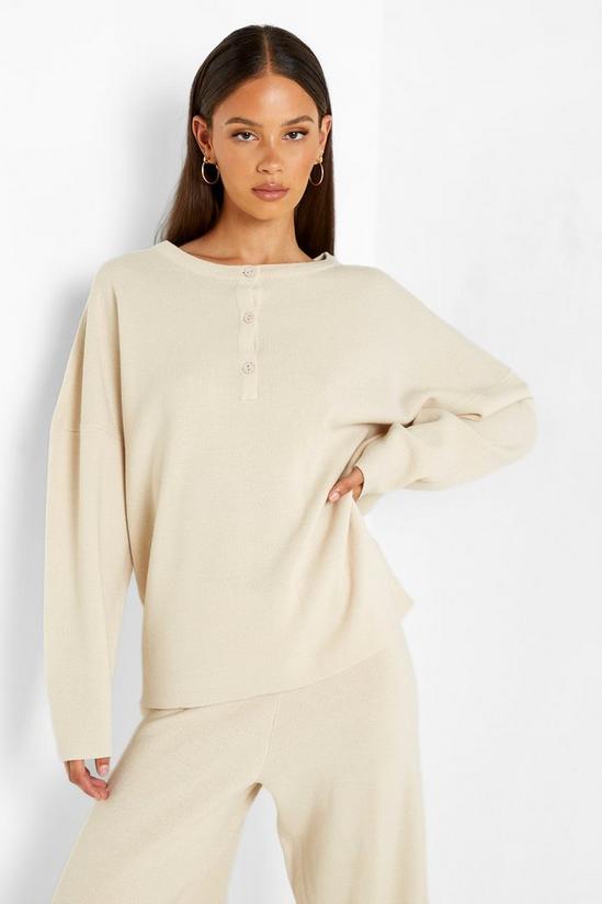 boohoo Button Up Knitted Wide Leg Co-ord 3