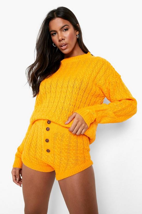boohoo Cable Knit Knicker Shorts Co-ord 1