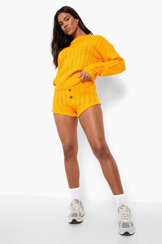 boohoo Cable Knit Knicker Shorts Co-ord 3