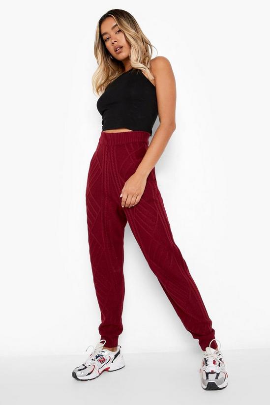 boohoo Cable Knit Joggers 1