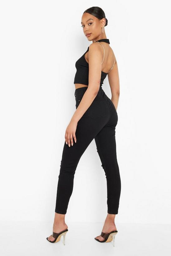 boohoo High Waisted Extreme Ripped Skinny Jeans 2