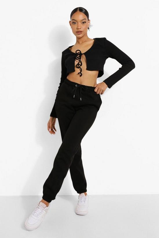 boohoo Tie Front Top And Jogger Set 1