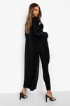 boohoo Plunge Jumpsuit And Duster Set thumbnail 2