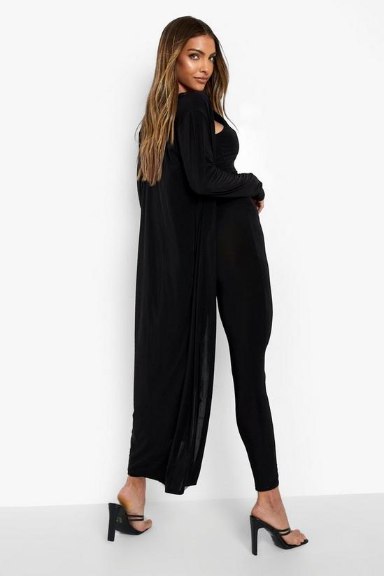boohoo Plunge Jumpsuit And Duster Set 2
