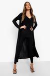 boohoo Plunge Jumpsuit And Duster Set thumbnail 3