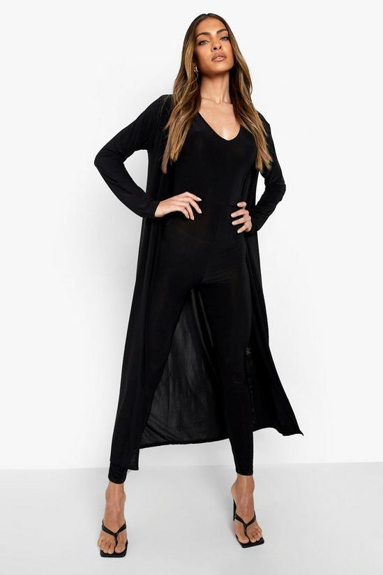 boohoo Plunge Jumpsuit And Duster Set 3