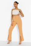 boohoo Tailored Split Front Slim Fit Trousers thumbnail 3