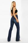 boohoo Lace Up Skinny Flared Jeans thumbnail 2