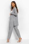 boohoo Gingham Blazer And Self Fabric Belted Trouser thumbnail 2