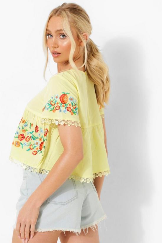 boohoo Embroidered Tiered Top 2