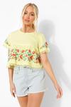 boohoo Embroidered Tiered Top thumbnail 4