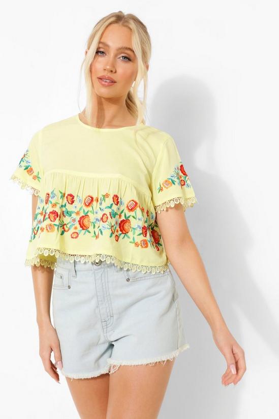 boohoo Embroidered Tiered Top 4