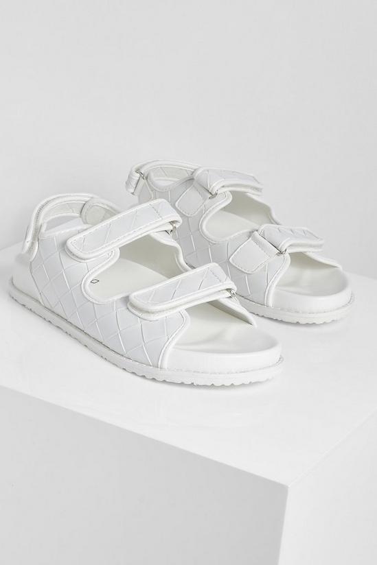 boohoo Woven Double Strap Sporty Dad Sandal 2