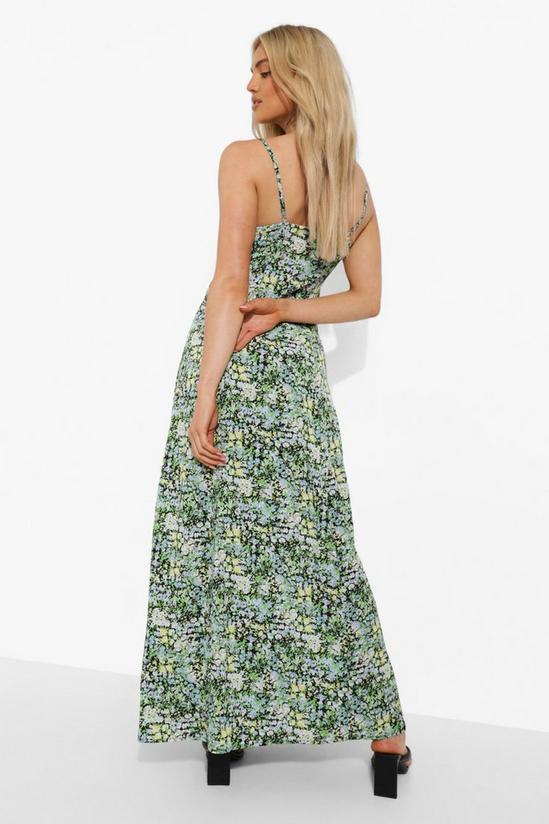 boohoo Floral Print Ruffle Maxi Dress 2