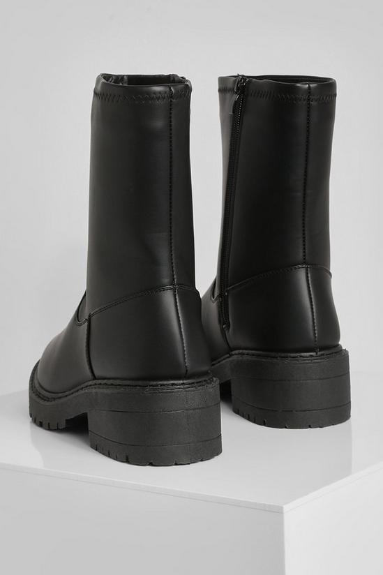 boohoo Wide Fit Chunky Calf High Boots 4