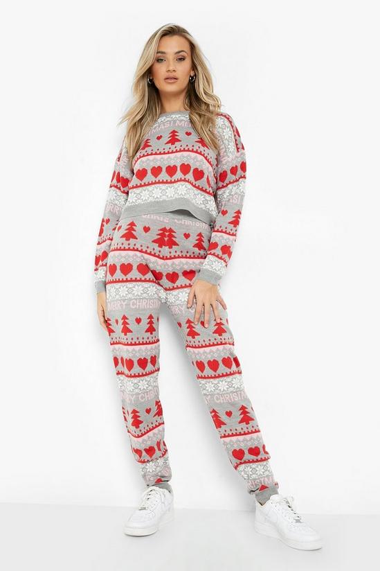 boohoo Fairisle Crop Christmas Knitted Co-ord 1