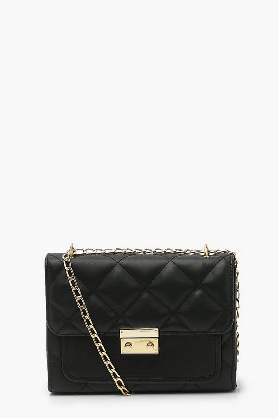 boohoo Quilted Chain Strap Cross Body Bag 1