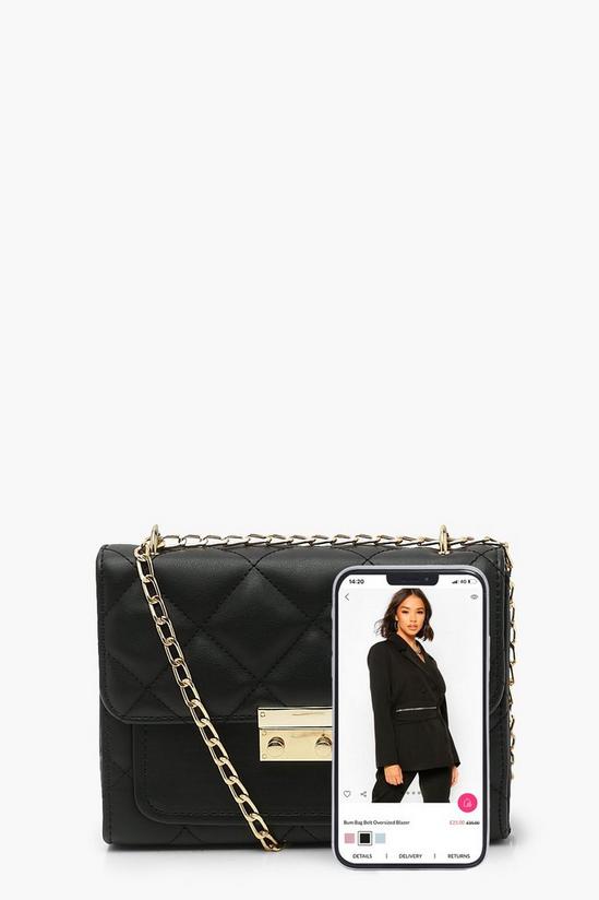 boohoo Quilted Chain Strap Cross Body Bag 4