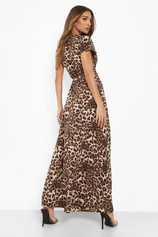 boohoo Leopard Print Wrap Front Maxi Dress 2