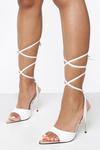 boohoo Wide Fit Gold Heel Court Shoes thumbnail 1