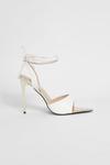 boohoo Wide Fit Gold Heel Court Shoes thumbnail 2