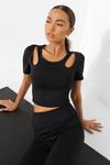 boohoo Yoga Active Crop With Peached Finish thumbnail 1