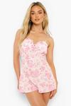 boohoo Floral Tie Bust Playsuit thumbnail 4