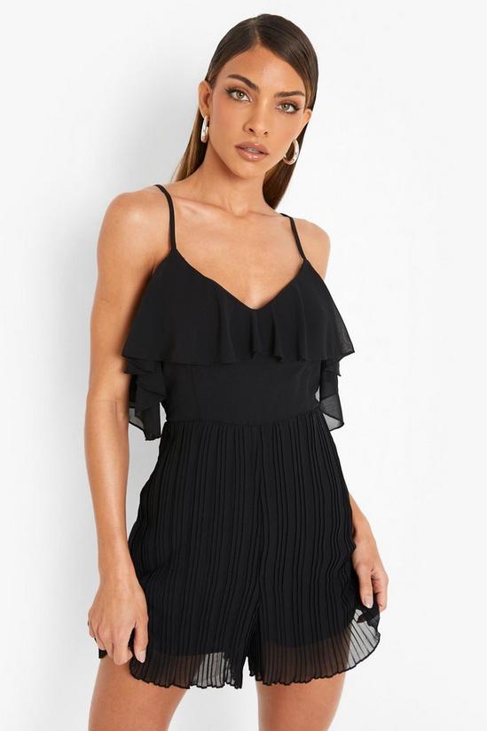 boohoo Cold Shoulder Ruffle Playsuit 1