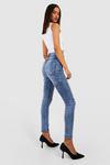 boohoo Washed Out High Waisted Denim Jeggings thumbnail 2