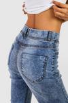 boohoo Washed Out High Waisted Denim Jeggings thumbnail 4