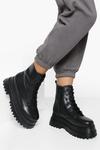 boohoo Wide Fit Extreme Chunky Ankle Hiker Boots thumbnail 1